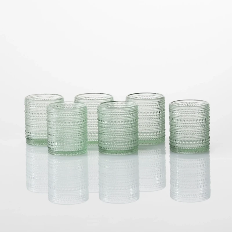 Fortessa Sage Bead Short Glasses, Set of 6