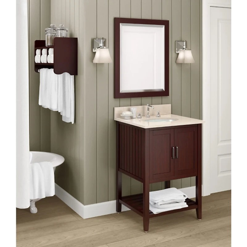 Espresso Beveled Vanity Mirror