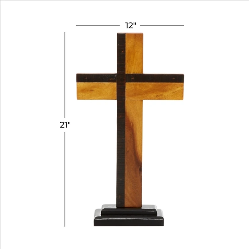 Black and Brown Wood Cross