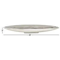 Silver Metallic Canoe Tray