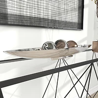 Silver Metallic Canoe Tray