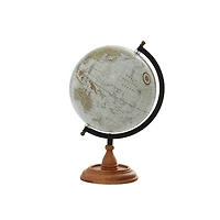 Classic Ivory Mango Wood Base Globe