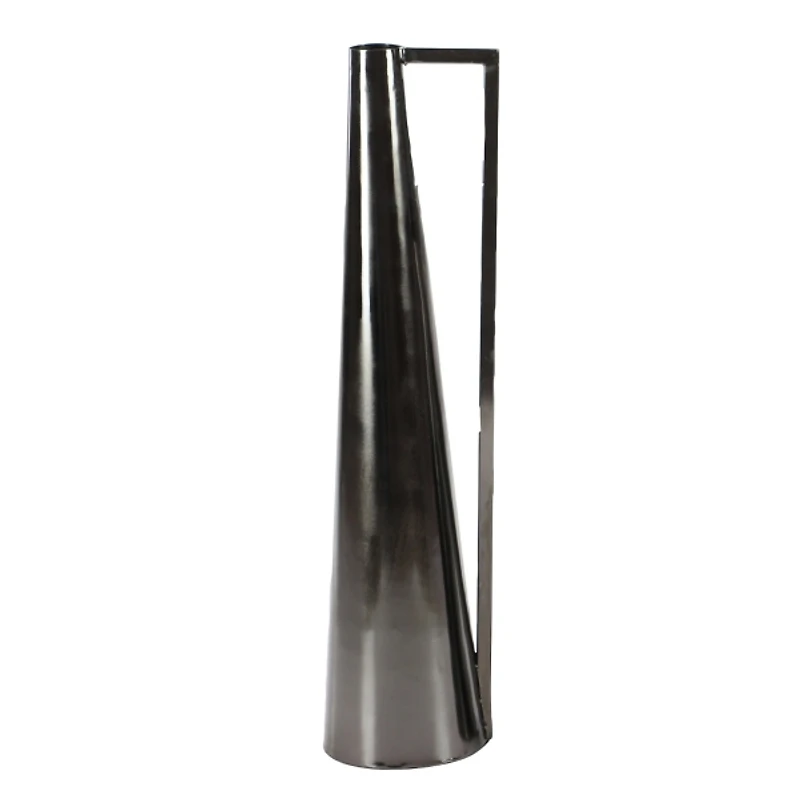 Black Metal Glam Vases, Set of 2