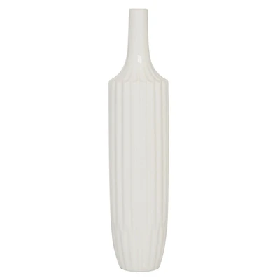 Slender Curtain Ribbed Vase