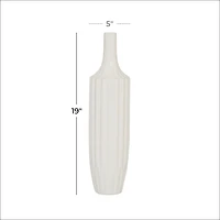 Slender Curtain Ribbed Vase, 19 in.