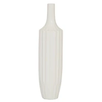Slender Curtain Ribbed Vase, 19 in.