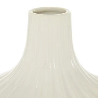 Slender Curtain Ribbed Vase, 13 in.