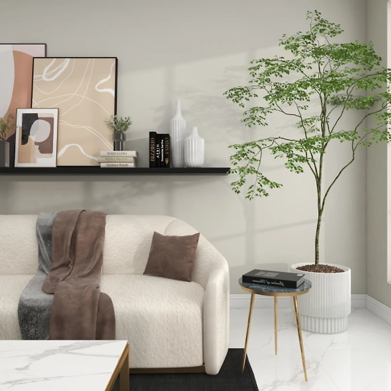 Slender Curtain Ribbed Vase, 13 in.