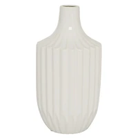Slender Curtain Ribbed Vase, 13 in.
