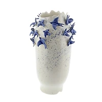 White Ceramic Coastal Vase, 18 in.