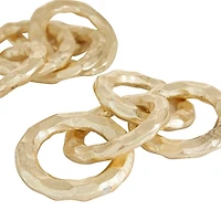 Gold Aluminum Chain Link Sculptures, Set of 2