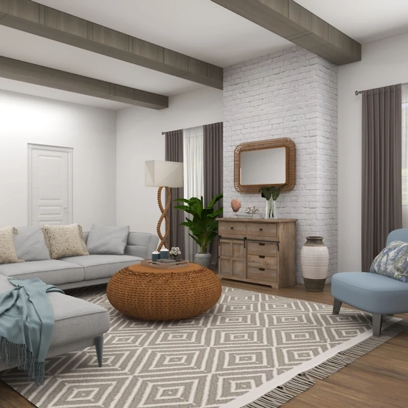 Natural Stone Two-Tone Coastal Vase