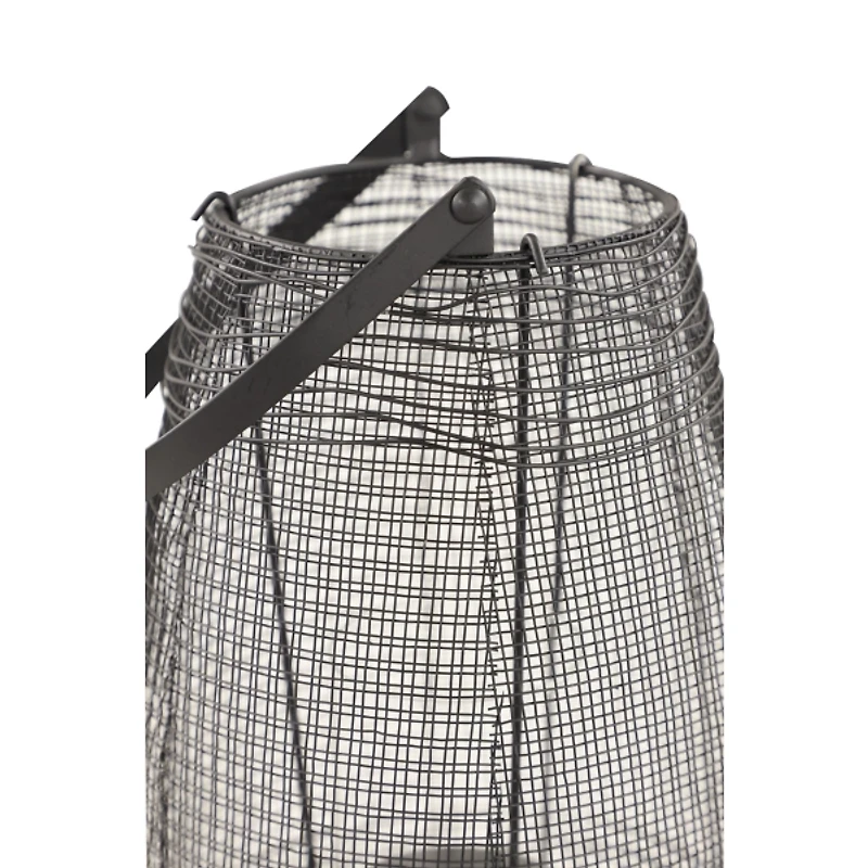 Modern Black Iron Mesh Lantern