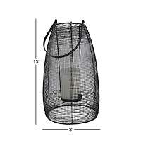Modern Black Iron Mesh Lantern