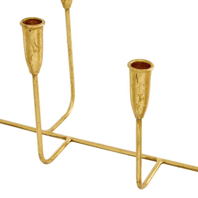 Gold Iron Taper Candle Holder