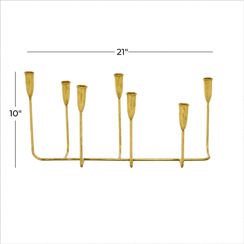 Gold Iron Taper Candle Holder