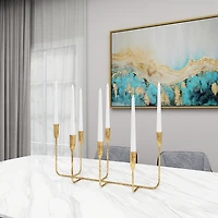 Gold Iron Taper Candle Holder