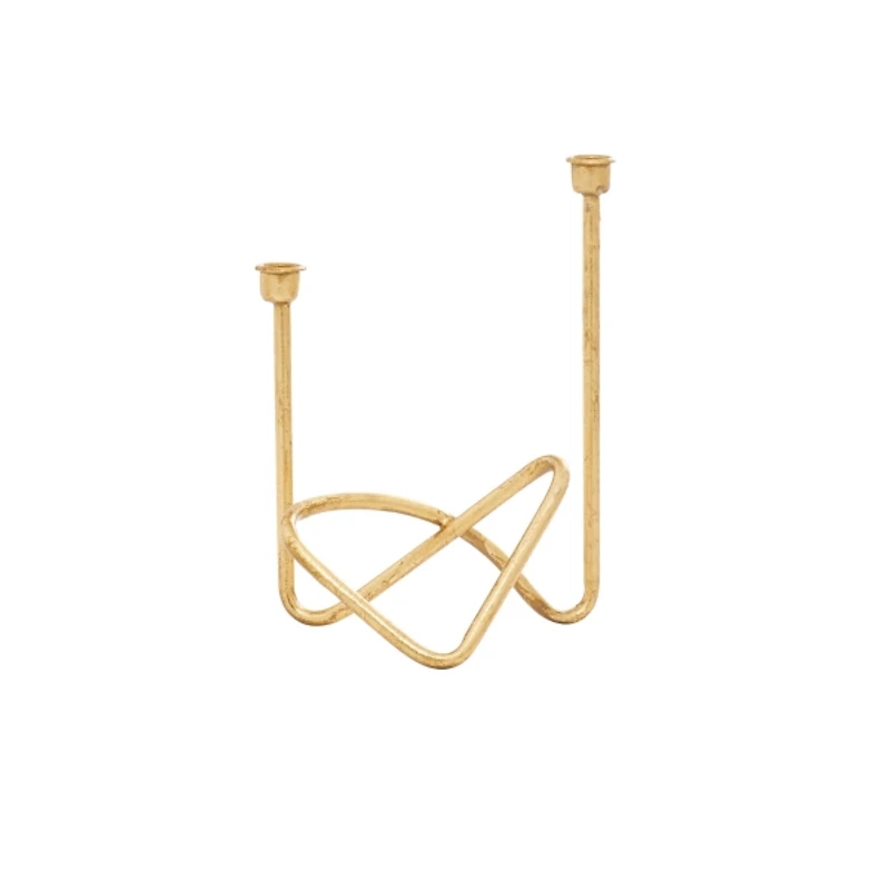 Gold Iron Taper Candle Holder