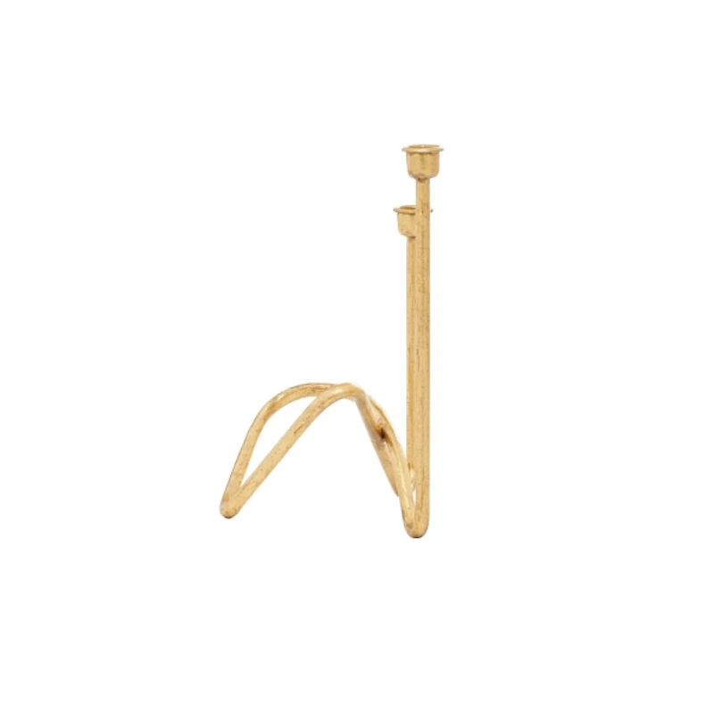 Gold Iron Taper Candle Holder