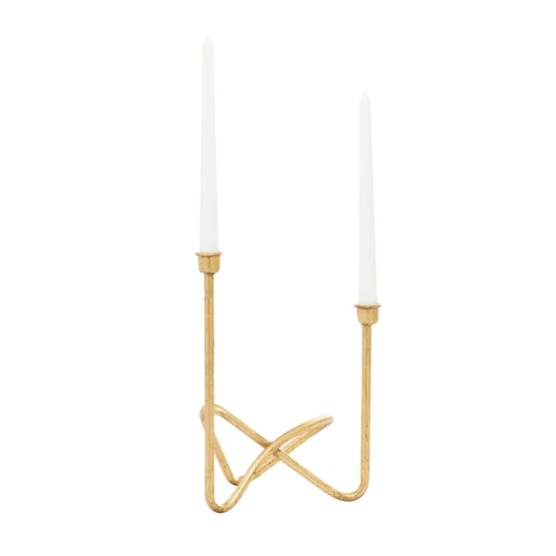 Gold Iron Taper Candle Holder
