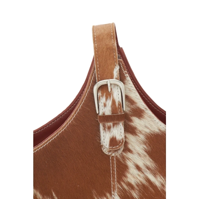 Leather Hide Modern Magazine Rack Basket