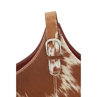 Leather Hide Modern Magazine Rack Basket