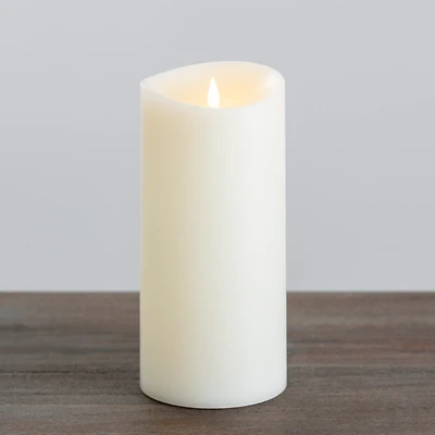 Ivory LED Soft Flame Pillar Candle