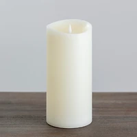 Ivory LED Soft Flame Pillar Candle
