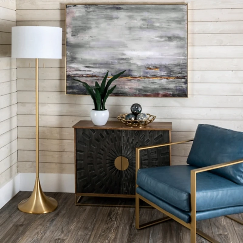 Gold Sleek Modern Floor Lamp