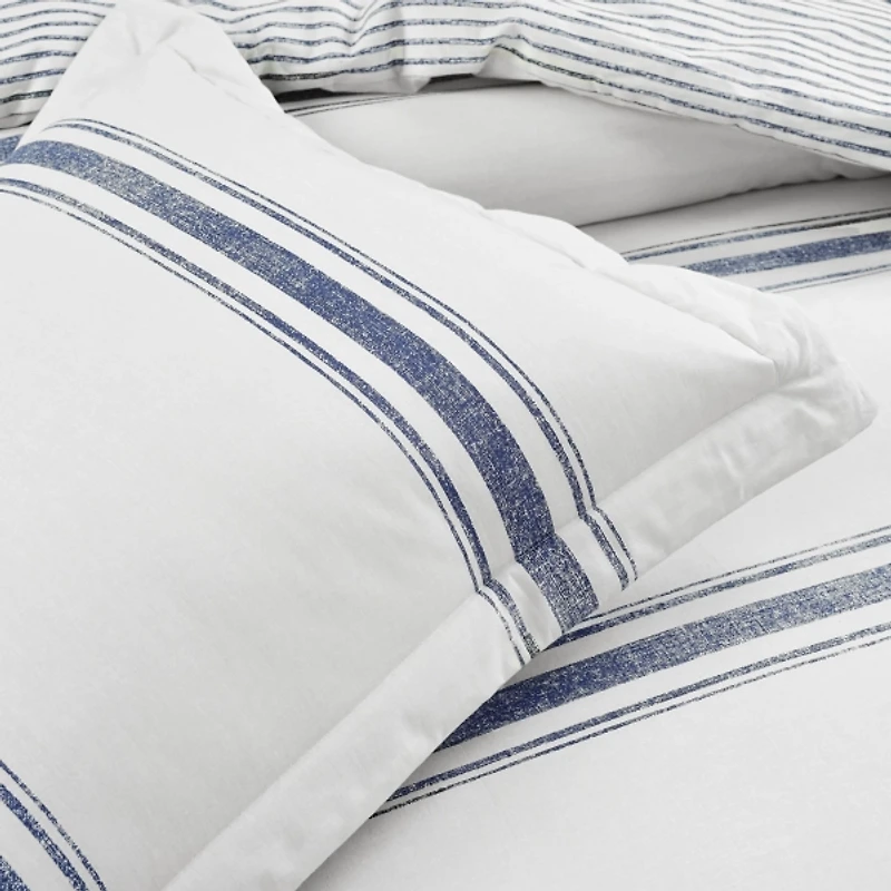 Navy Stripe 3-pc. Full/Queen Comforter Set