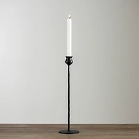 Black Textured Taper Candle Holder, 16 in.