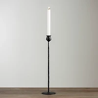 Black Textured Taper Candle Holder, 20 in.