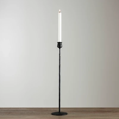 Black Textured Taper Candle Holder, 24 in.