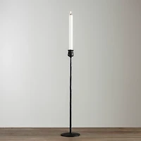 Black Textured Taper Candle Holder, 24 in.