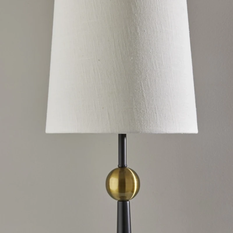 Antique Brass and Black Table Lamp