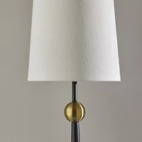 Antique Brass and Black Table Lamp