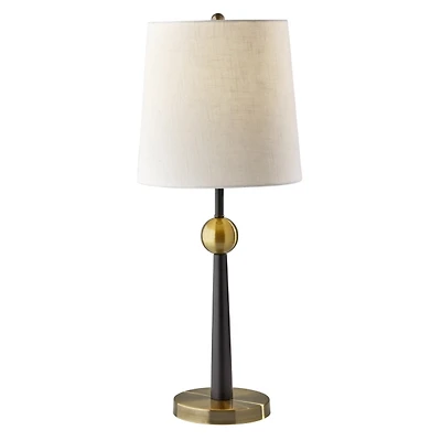 Antique Brass and Black Table Lamp