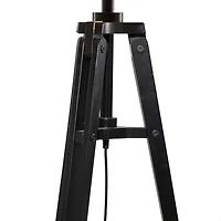 Industrial Tripod Wooden Floor Lamp