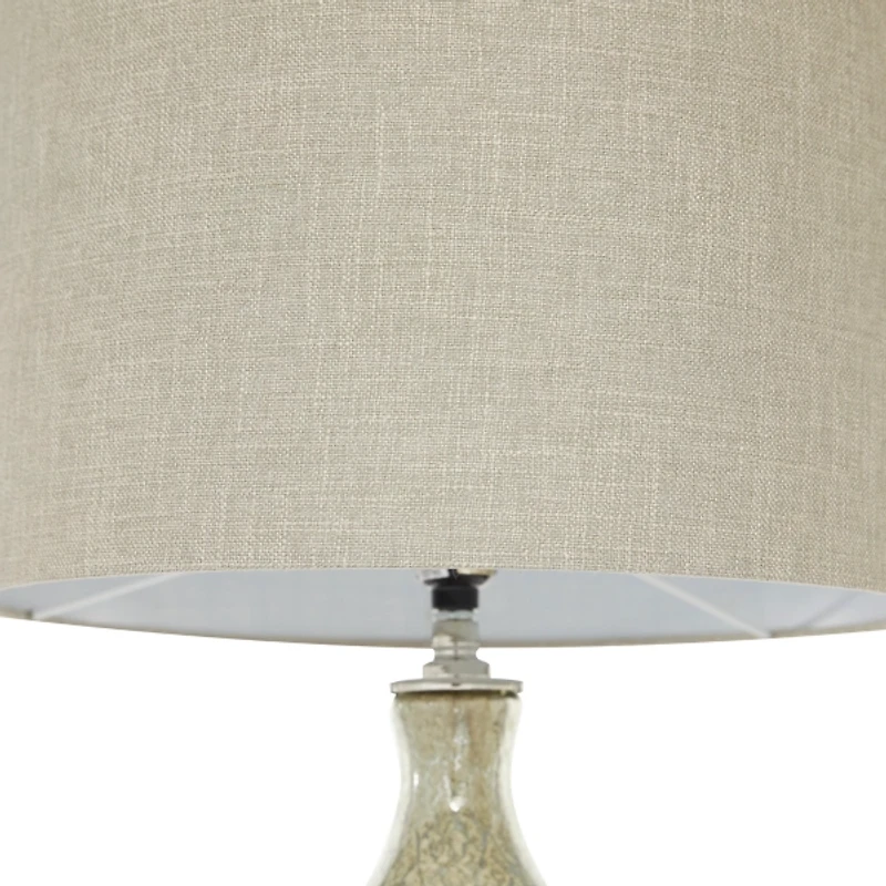 Beige Marbled Mercury Glass Table Lamp