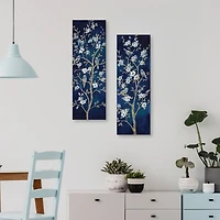 Indigo Spring I & II Canvas Art Prints, Set of 2