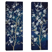 Indigo Spring I & II Canvas Art Prints, Set of 2