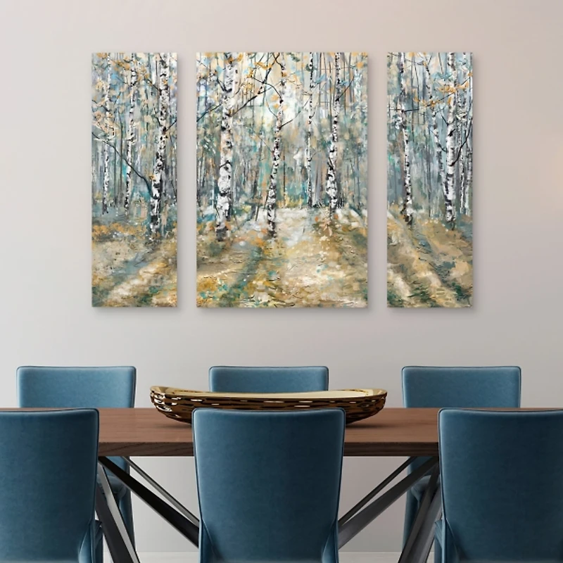 Kaleidoscope Trees Canvas Art Prints, Set of 3