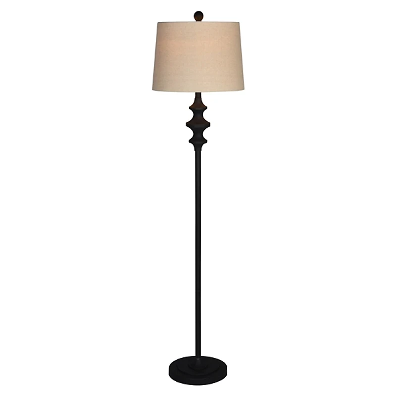 Thelma Matte Black Stem Floor Lamp