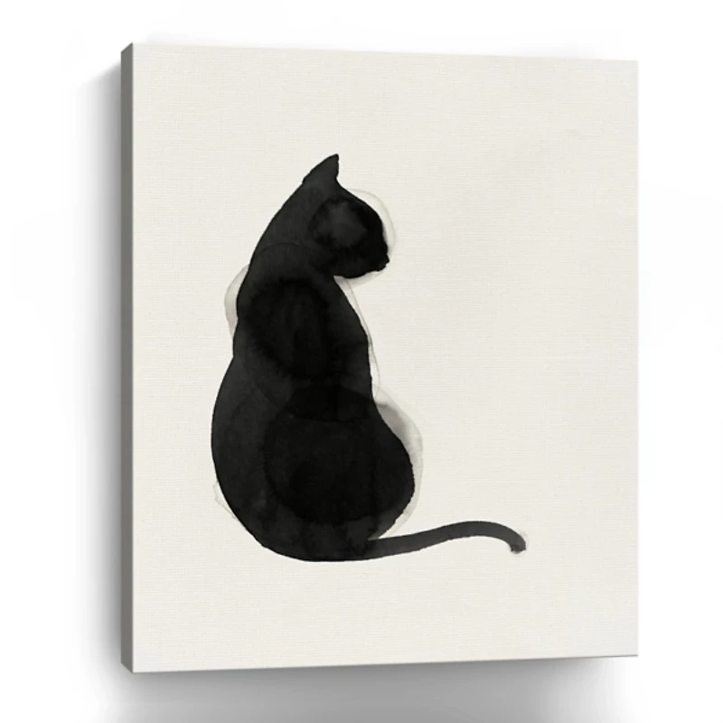 Black Cat Canvas Art Print