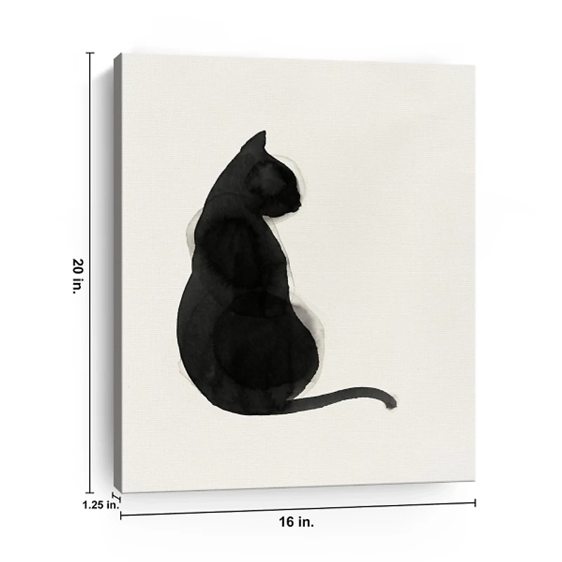 Black Cat Canvas Art Print