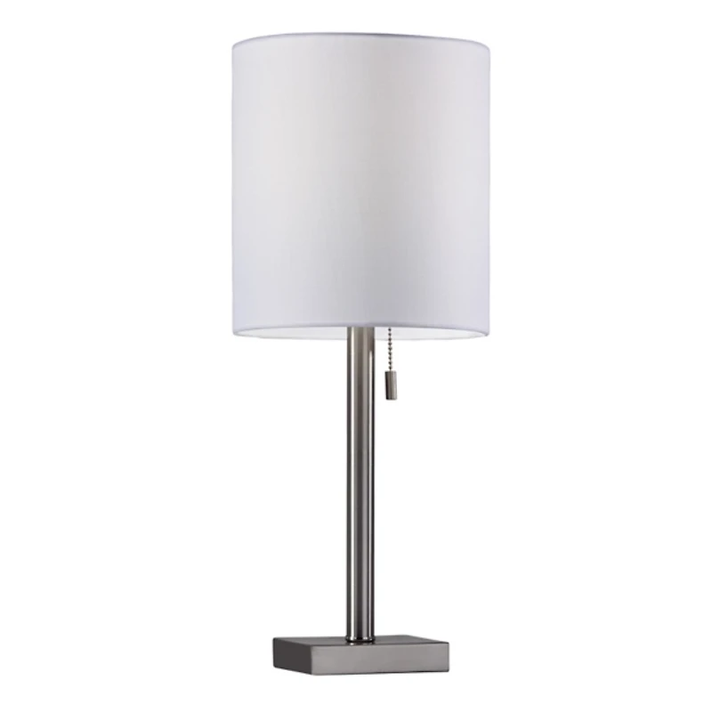 Simple Brushed Steel Base Table Lamp