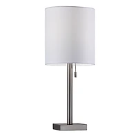 Simple Brushed Steel Base Table Lamp
