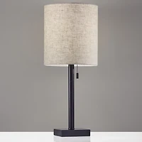 Dark Bronze Square Base Table Lamp