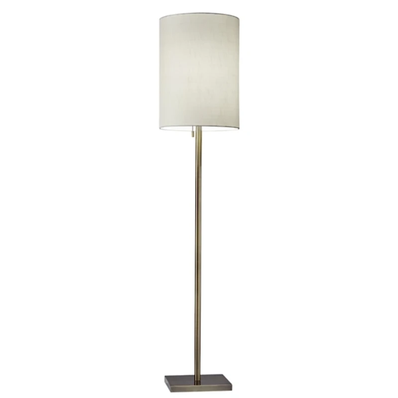 Simple Slender Brass Base Floor Lamp