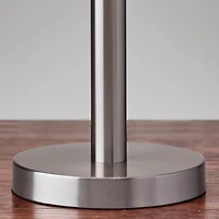 Brushed Steel Silk Shade Table Lamp